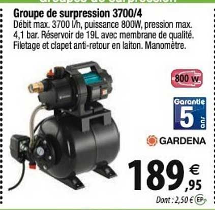 gardena groude de surpression 3700/4