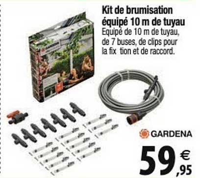 gardena kit de brumisation équipé 10 m de tuyau