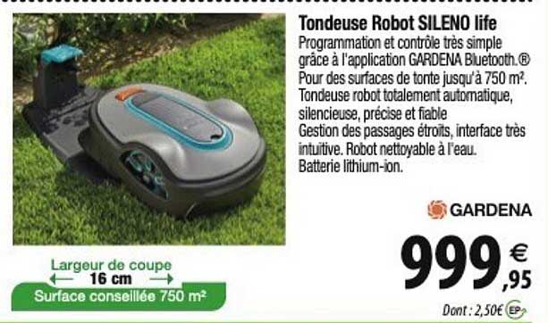 gardena tondeuse robot sileno life