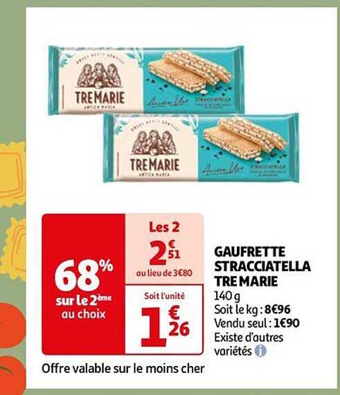 gaufrette stracciatella tre marie
