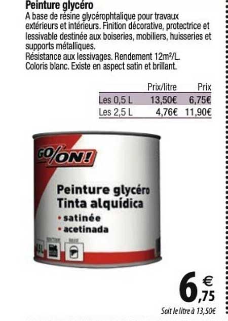 go/on peinture glycéro
