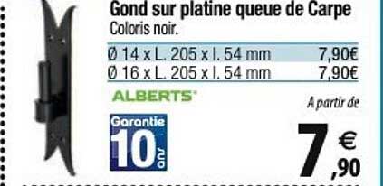 gond sur platine queue de carpe