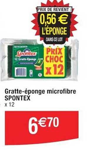 gratte-éponge microfibre spontex