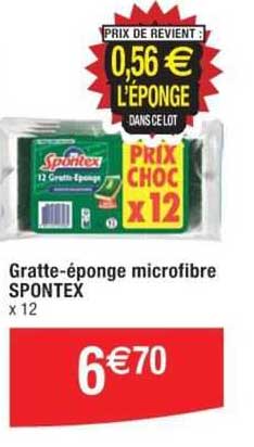 gratte-éponge microfibre spontex