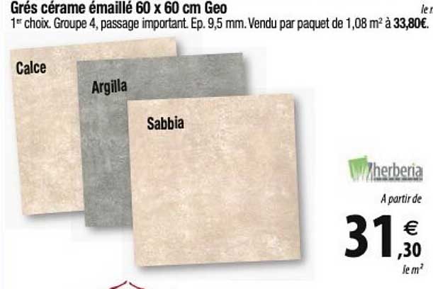 grés cérame émaillé 60 x 60 cm geo