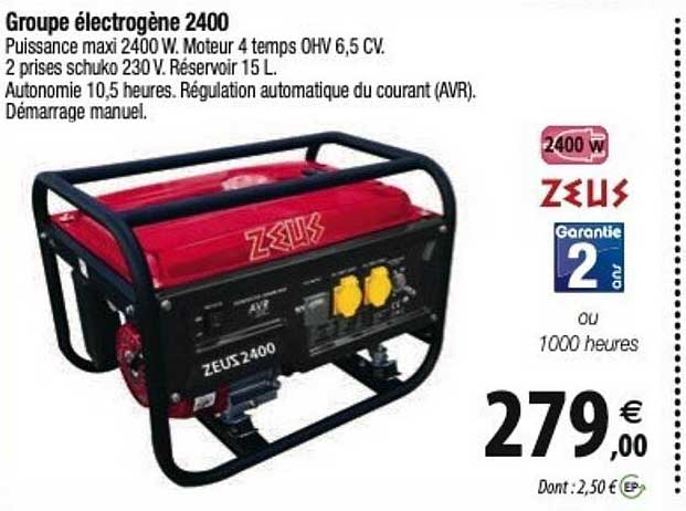 groupe électrogène 2400 zelis