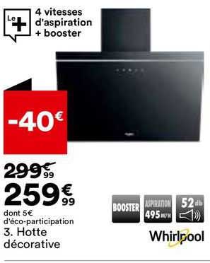hotte décorative whirlpool