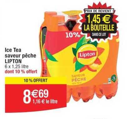 Ice Tea Saveur Pêche Litpton