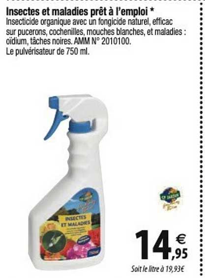 insectes et maladies prêt à l'emploi