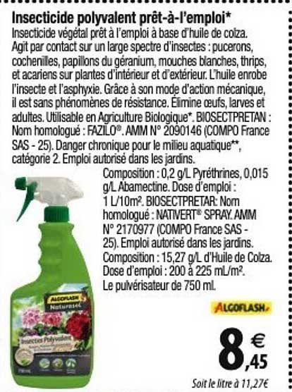 Insecticide Polyvalent Prêt-à-l'emploi