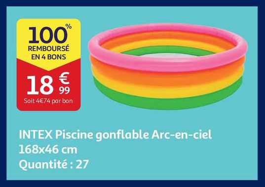 intex piscine gonflable arc-en-ciel 168 x 46 cm