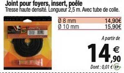 joint pour foyers insert poêle