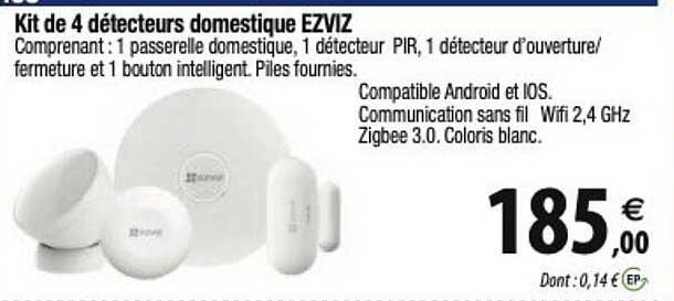 kit de 4 détecteurs domestique ezviz