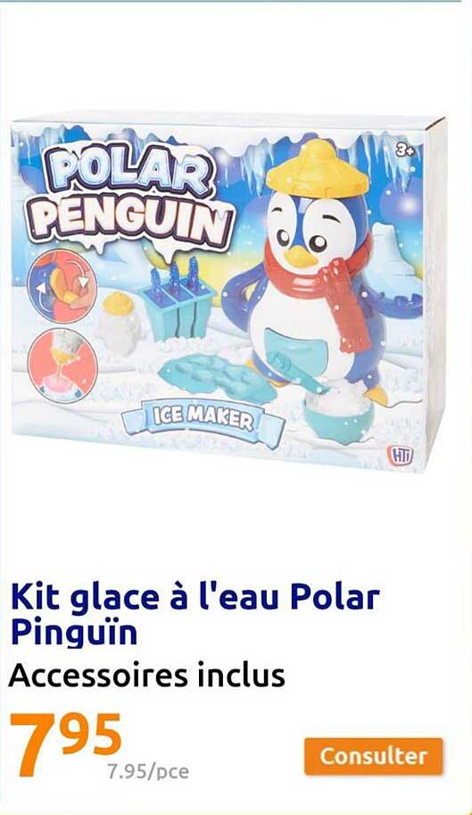 kit glace à l'eau polar pinguïn