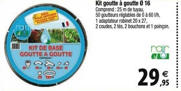 kit goutte à goutte ø 16