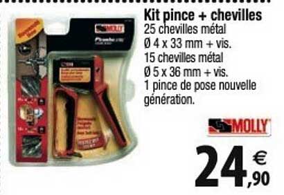 kit pince + chevilles molly