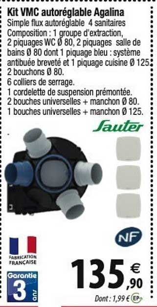 kit vmc autoréglable agalina sauter