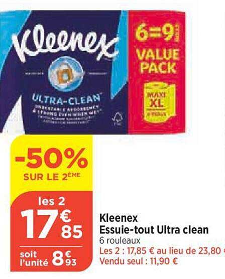 kleenex essuie-tout ultra clean