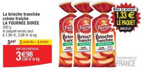 la brioche tranchée crème fraîche la fournée dorée