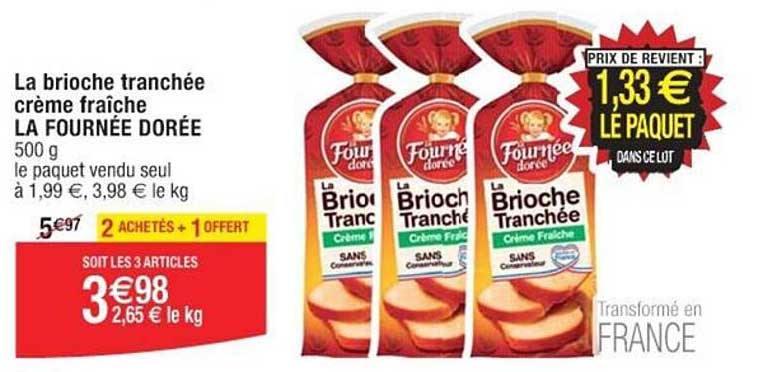 la brioche tranchée crème fraîche la fournée dorée