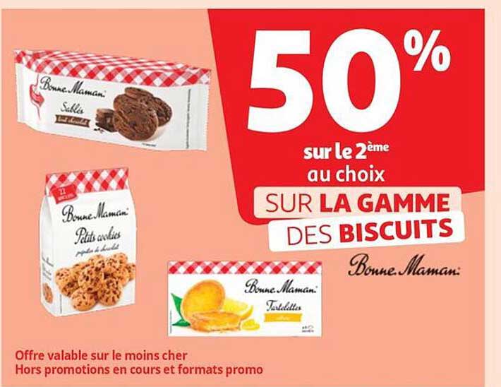 la gamme des biscuits bonne maman