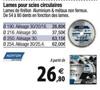 lames pour scies circulaires norton