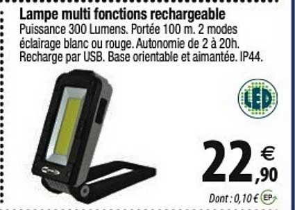 lampe multi fonctions rechargeable