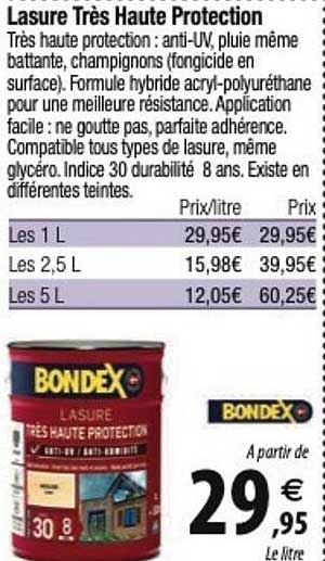 Lasure Très Haute Protection Bondex