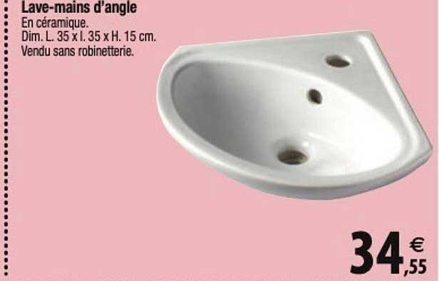 lave-mains d'angle