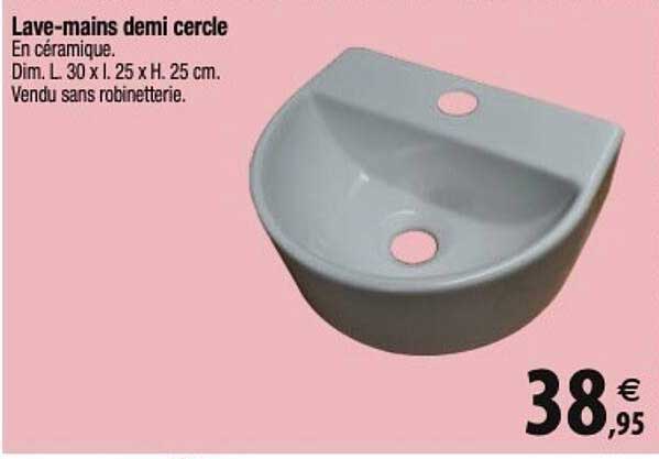 lave-mains demi cercle
