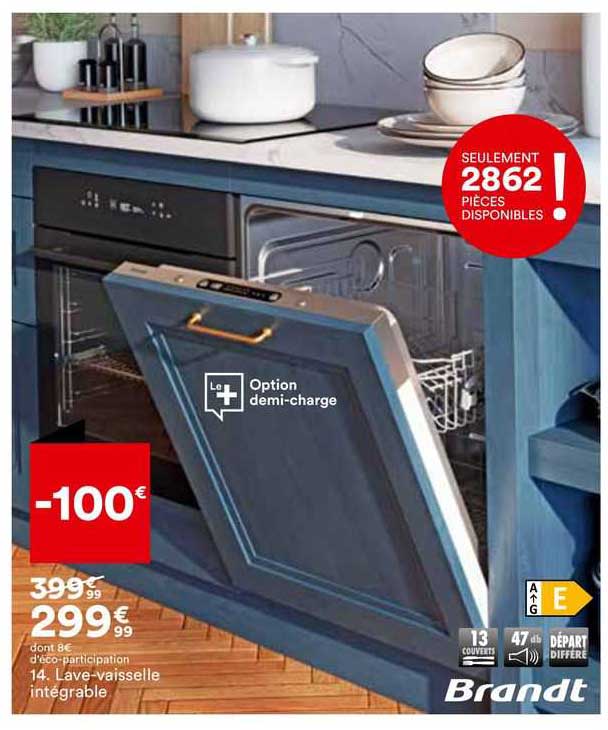 lave-vaisselle intégrable brandt