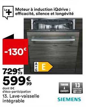lave-vaisselle intégrable siemens