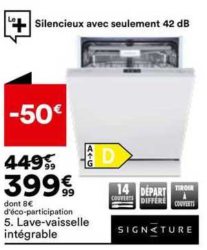 lave-vaisselle intégrable signature
