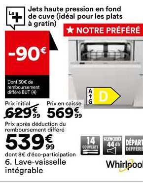 lave-vaisselle intégrable whirlpool
