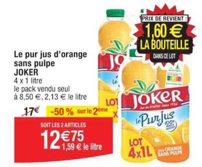 Le Pur Jus D'orange Sans Pulpe Joker