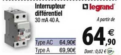 legrand interrupteur différentiel