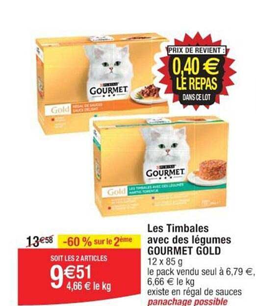 les timbales avec des légumes gourmet gold