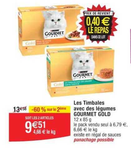 les timbales avec des légumes gourmet gold