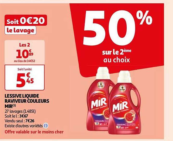 lessive liquide raviveur couleurs mir