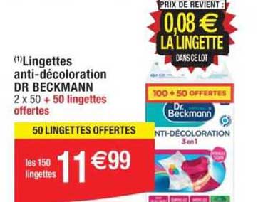 lingettes anti-décoloration dr beckmann