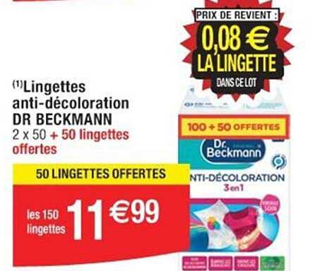 lingettes anti-décoloration dr beckmann