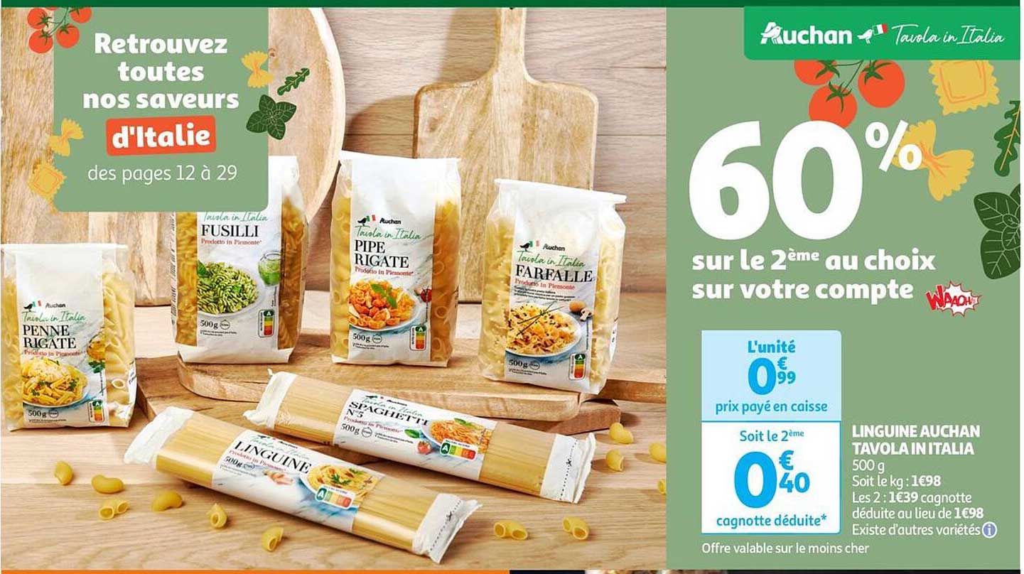 linguine auchan tavola in italia