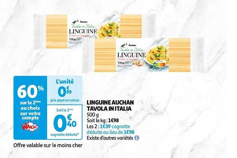 linguine auchan tavola italia