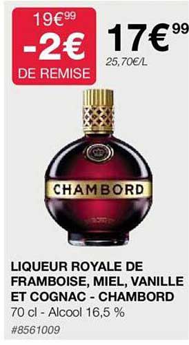 Liqueur Royale De Framboise, Miel, Vanille Et Cognac - Chambord