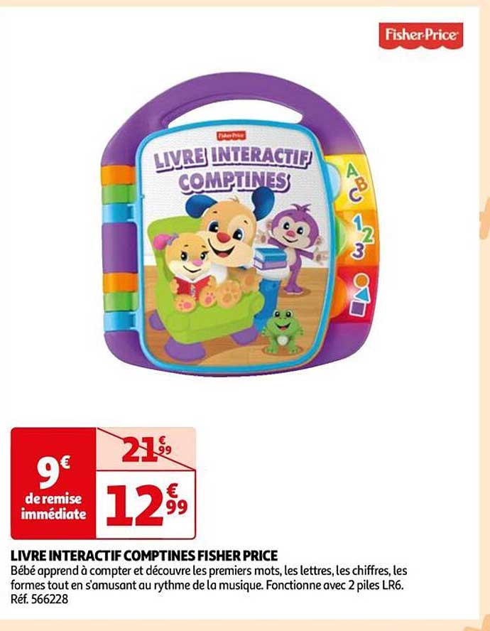 livre intéractif comptines fisher price