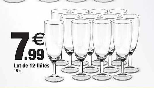 Lot De 12 Flûtes