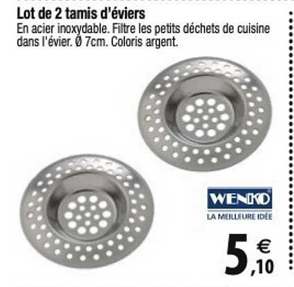 Lot De 2 Tamis D'éviers Wenko