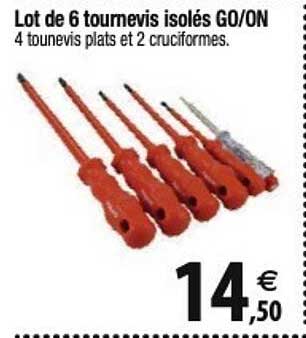lot de 6 tournevis isolés go/on