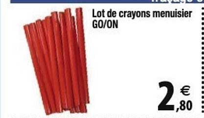 lot de crayons menuisier go/on