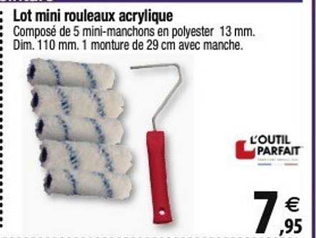 lot mini rouleaux acrylique l'outil parfait